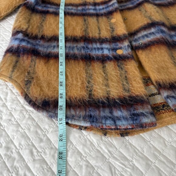 Steve Madden Womens Plaid Long Sleeve Button-Up Shacket Jacket Size S - Picture 12 of 14